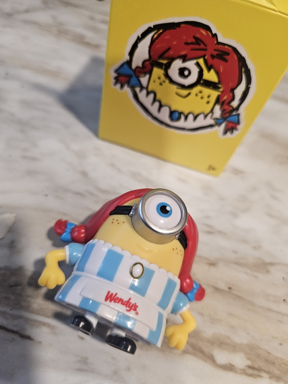 Wendy's Blue & White Striped  Minion
